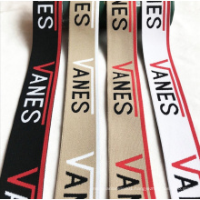 Customized Letters Pattern Soft Durable Ribbon For Underwear Waistband Jacquard Elastic Band